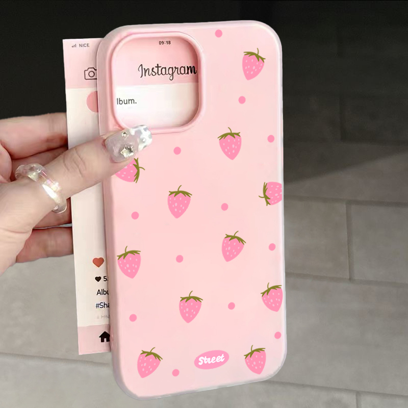 Süße rosa Handyhülle mit Erdbe – Xiaomi Redmi Note 14 Bewertung und Preis