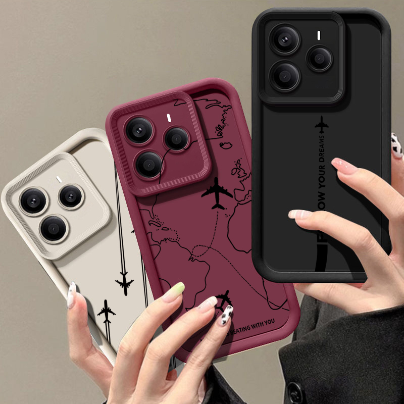 Flugzeugroutenmuster TPU Handy – Xiaomi Redmi Note 14 Bewertung und Preis