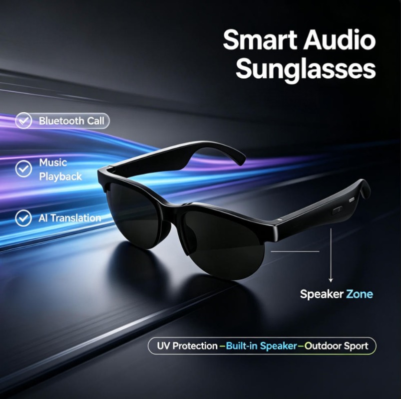 Intelligente Audio-Sonnenbrill – Smart Glasses Lens Bewertung und Preis